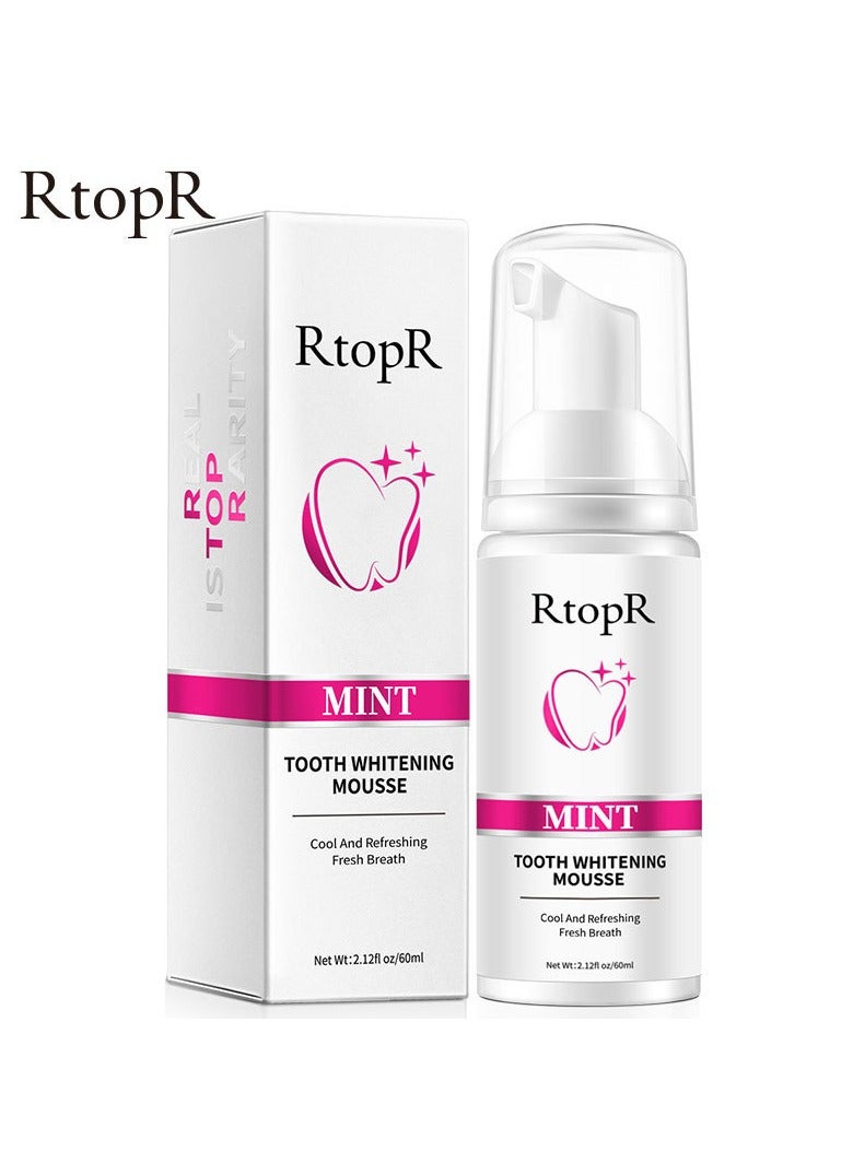 RtopR Mint Teeth Mousse, Teeth Cleansing Breath Oral Hygiene Mousse, Ultra Fine Whitening And Staining Foam Tooth Paste, Travel Friendly Oral Refreshing Tooth Mousse For Deep Cleaning Gums And Stain Removal - Image 1