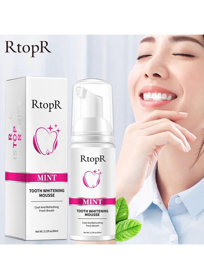RtopR Mint Teeth Mousse, Teeth Cleansing Breath Oral Hygiene Mousse, Ultra Fine Whitening And Staining Foam Tooth Paste, Travel Friendly Oral Refreshing Tooth Mousse For Deep Cleaning Gums And Stain Removal - Image 4