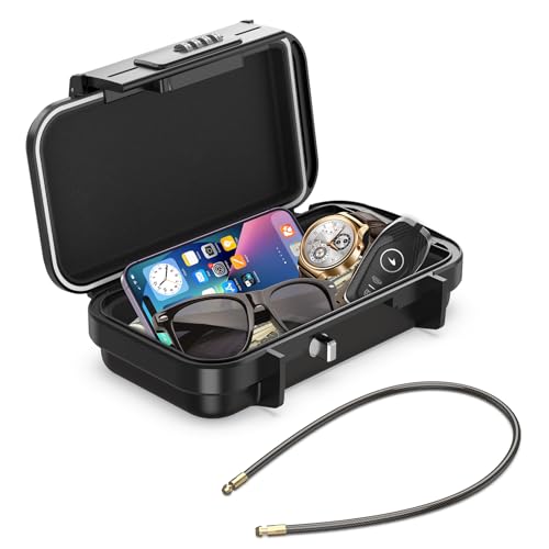 KeeKit Portable Safe Box, Combination Key Lock Box, Personal Security Case with Code, Waterproof Key Storage Box for Beach, Car, Home, Travel and Outdoor Camping Activities - Image 1