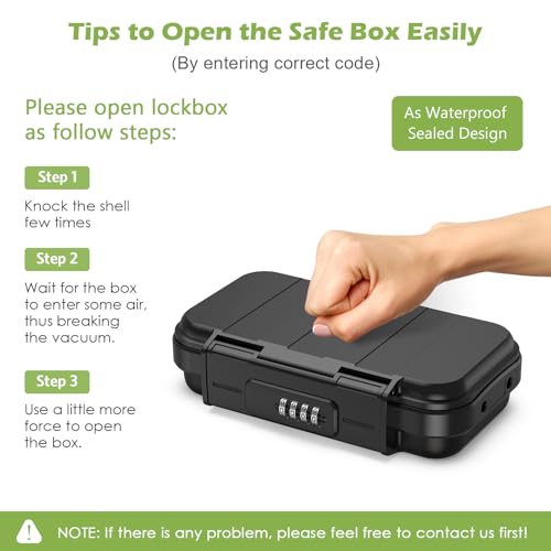 KeeKit Portable Safe Box, Combination Key Lock Box, Personal Security Case with Code, Waterproof Key Storage Box for Beach, Car, Home, Travel and Outdoor Camping Activities - Image 4