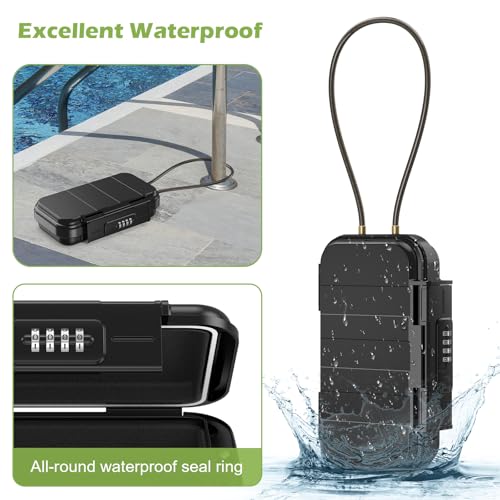 KeeKit Portable Safe Box, Combination Key Lock Box, Personal Security Case with Code, Waterproof Key Storage Box for Beach, Car, Home, Travel and Outdoor Camping Activities - Image 2
