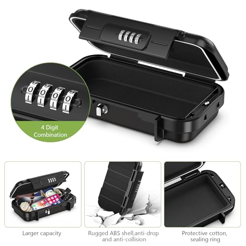 KeeKit Portable Safe Box, Combination Key Lock Box, Personal Security Case with Code, Waterproof Key Storage Box for Beach, Car, Home, Travel and Outdoor Camping Activities - Image 3