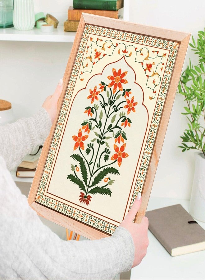 DecorVilla لوحة جدارية مؤطرة بتصميم مادوباني من ديكور فيلا™ - مطبوعات فنية جدارية لغرفة المعيشة وغرفة النوم والمكتب وديكور المنزل (10.5 × 13.5 بوصة) (DVWFC0051) - Image 4