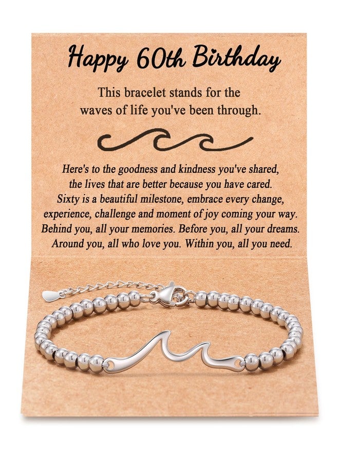 Tarsus Birthday Gifts for Women, Through The Waves of Life, Birthday Bracelet for Women Friend Sister Daughter Mom Grandma..., average, Stainless Steel, no gemstone - Image 1
