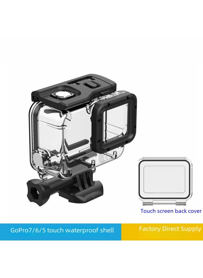 Generic Applicable To Gopro Accessories 5/6/7 Touch Waterproof Shell Sports Camera Diving Waterproof Shell Drop-resistant Protective Shell-Color:5-7 Generation With Touch  - Image 5
