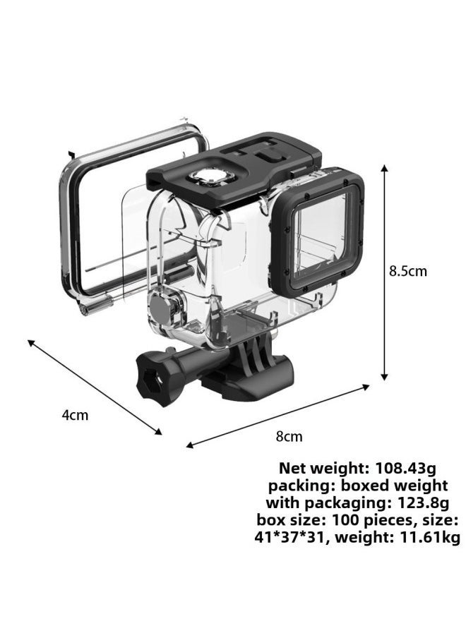 Generic Applicable To Gopro Accessories 5/6/7 Touch Waterproof Shell Sports Camera Diving Waterproof Shell Drop-resistant Protective Shell-Color:5-7 Generation With Touch  - Image 1