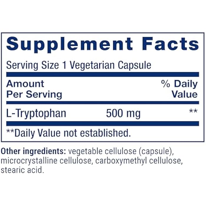 Life Extension L-Tryptophan, 500 mg, Encourages Healthy Serotonin Levels and Promotes Healthy Sleep, Mood, Stress Response & Satiety, Gluten-Free, Non-GMO, Vegetarian, 90 Capsules - Image 3
