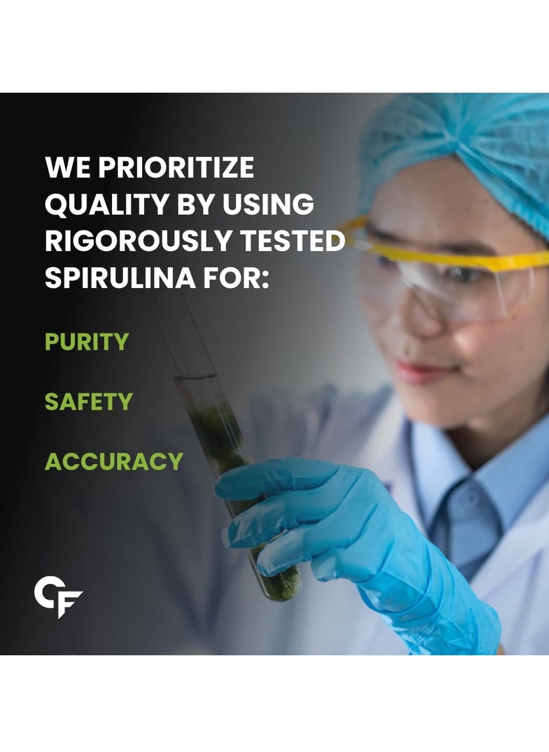 CARBAMIDE FORTE Carbamide Forte 100% Organic Spirulina Tablets 2000 mg Per Serving - Spirulina Powder Organic Tablets | Supports Energy, Immunity & Detox | Certified Spirulina Organic Tablet - 180 Tablets  - Image 4