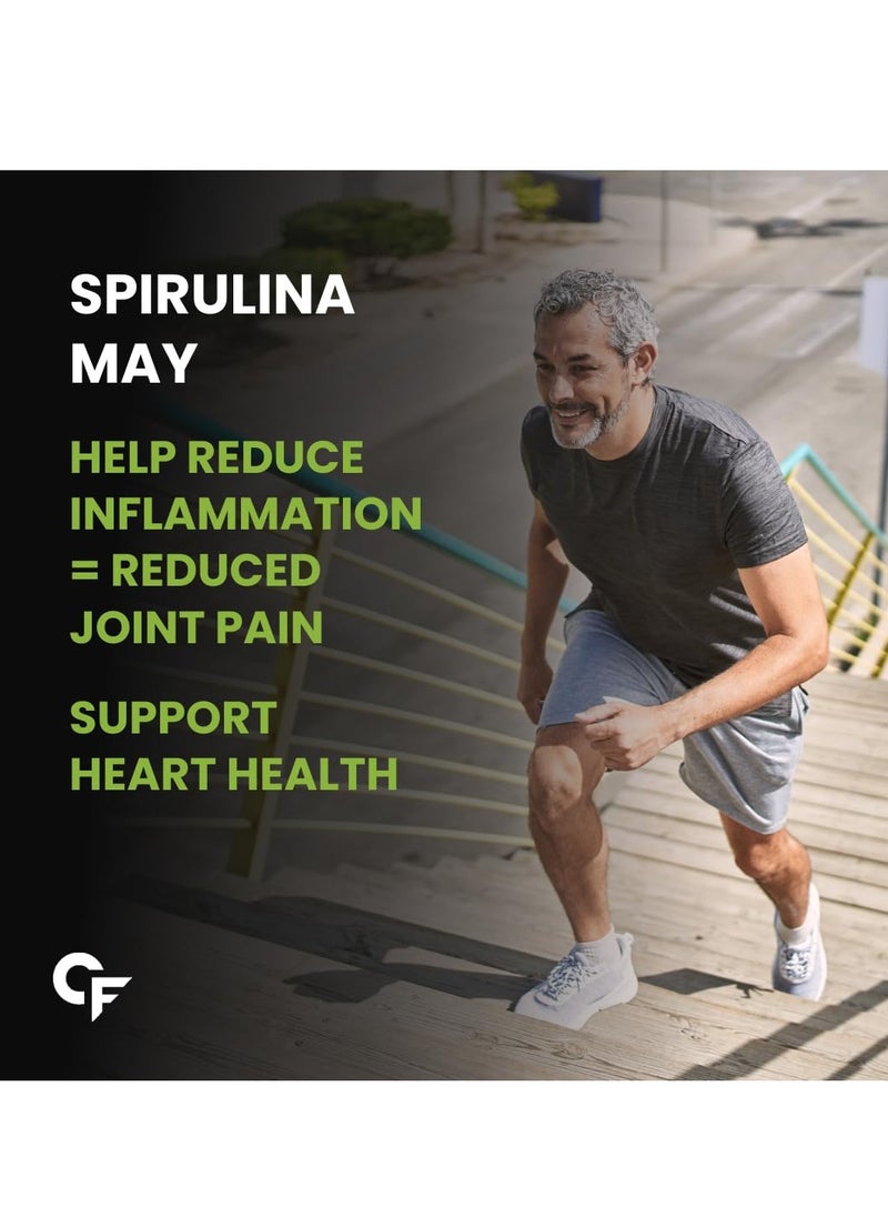 CARBAMIDE FORTE Carbamide Forte 100% Organic Spirulina Tablets 2000 mg Per Serving - Spirulina Powder Organic Tablets | Supports Energy, Immunity & Detox | Certified Spirulina Organic Tablet - 180 Tablets  - Image 5