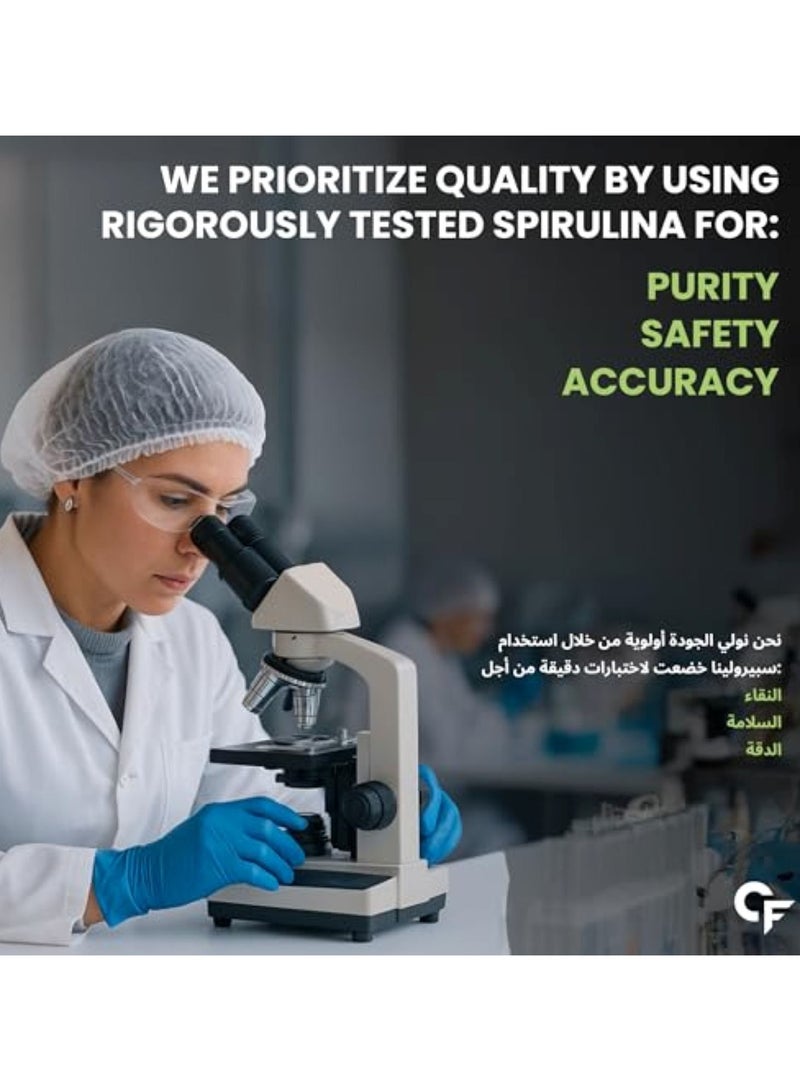 Carbamide Forte 100% Organic Spirulina Tablets 2000 mg Per Serving - Spirulina Powder Organic Tablets | Supports Energy, Immunity & Detox | Certified Spirulina Organic Tablet - 180 Tablets - Image 5