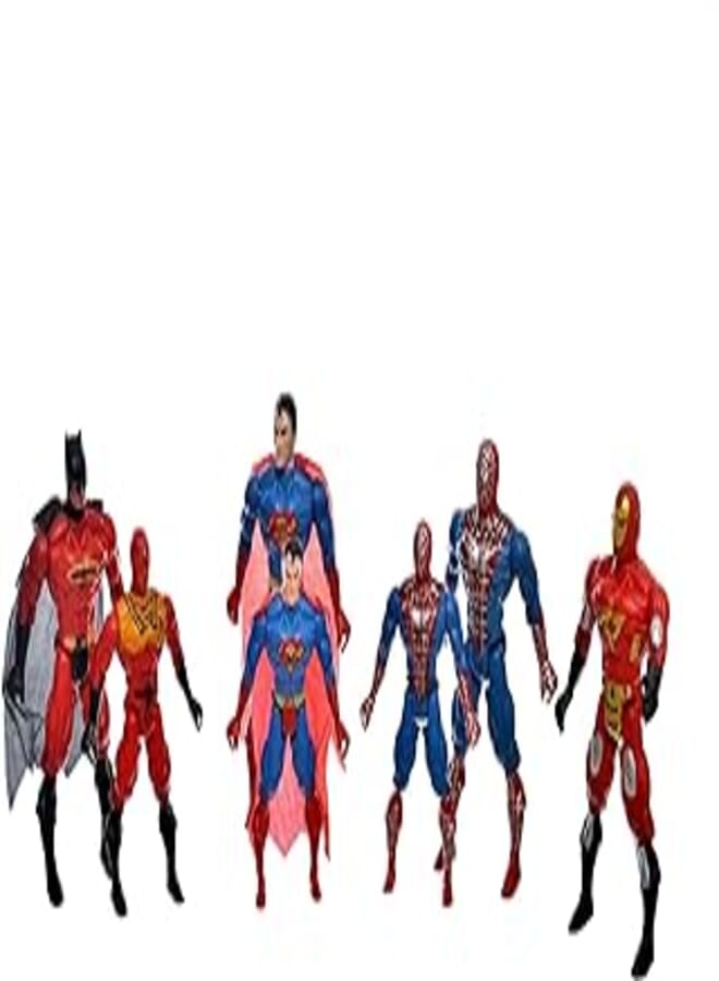 Generic Plastic Large Hero Alliange Special Force With Cartoon Caracters and Sword For Boys +3 Set Of 9 pieces - Multi color 