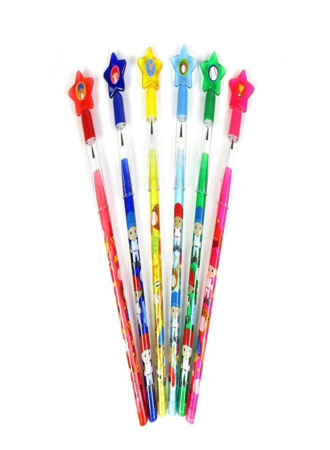 TINYMILLS 24 Pcs Baseball Stackable Push Pencil Assortment with Eraser for Party Favors Goodie Bag Stuffers Sports Baseball Team Party - Image 3