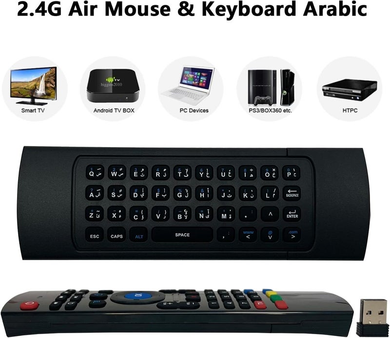 Carefully selected solid material Arabic MX3 Air Fly Mouse Wireless Google Assistant Keyboard 2.4G Wireless Remote Control MXIII Fly Air Mouse For Android TV Box PC Repeated assemble detach compatible - Image 4