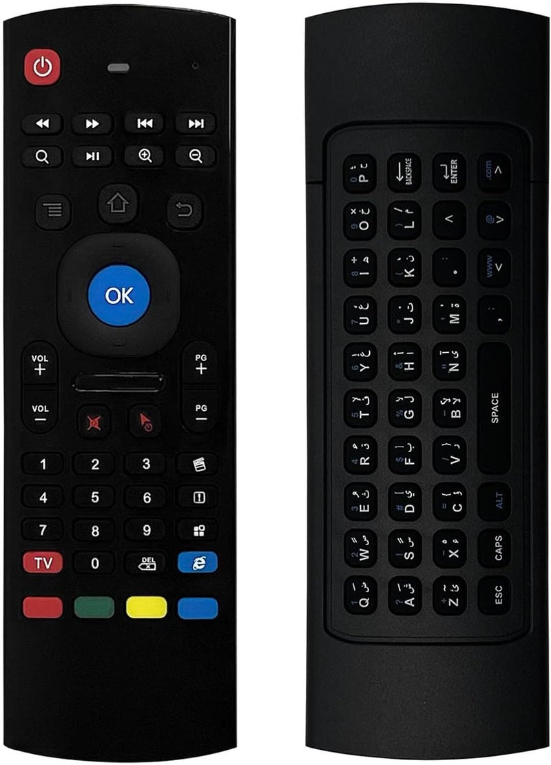 Carefully selected solid material Arabic MX3 Air Fly Mouse Wireless Google Assistant Keyboard 2.4G Wireless Remote Control MXIII Fly Air Mouse For Android TV Box PC Repeated assemble detach compatible - Image 1
