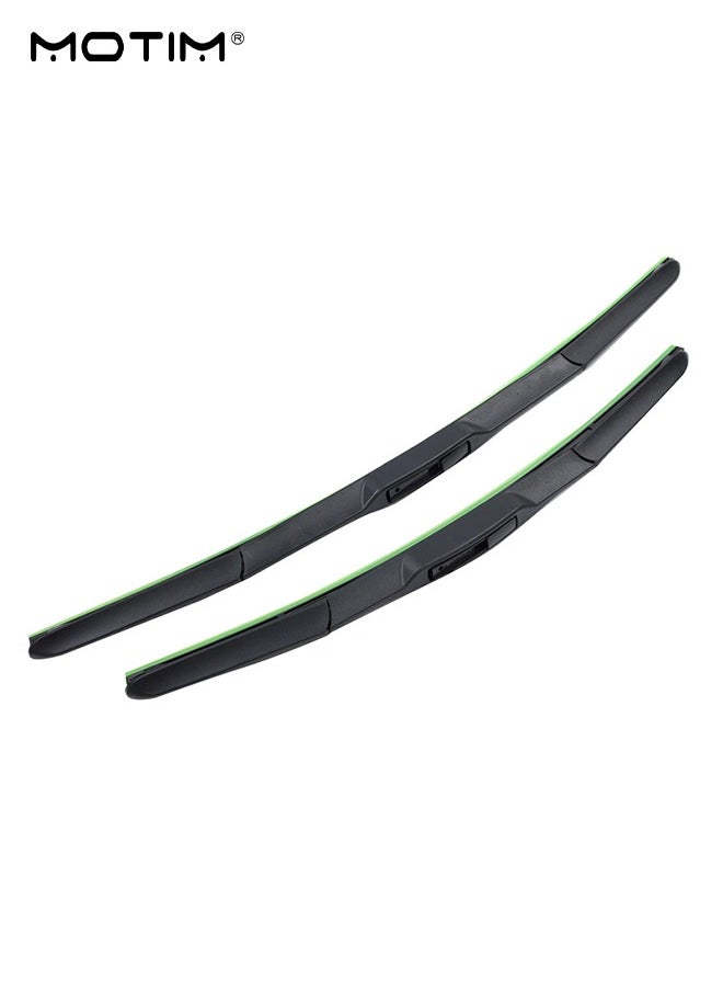 Motim 2 Pcs Car Wiper Blades, 22 Inch 550 mm Rainforce Wiper for Windscreen, Anti Corrosion, All Season Universal  - Image 2