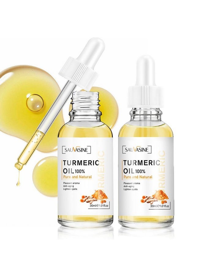 Lanthome Turmeric Oil For Faceturmeric Root Extract With Ascorbic Acid Moisturizing Rejuvenatingsoothing Repair Skindark Spot Remover For Face (2Pcs)  - Image 1