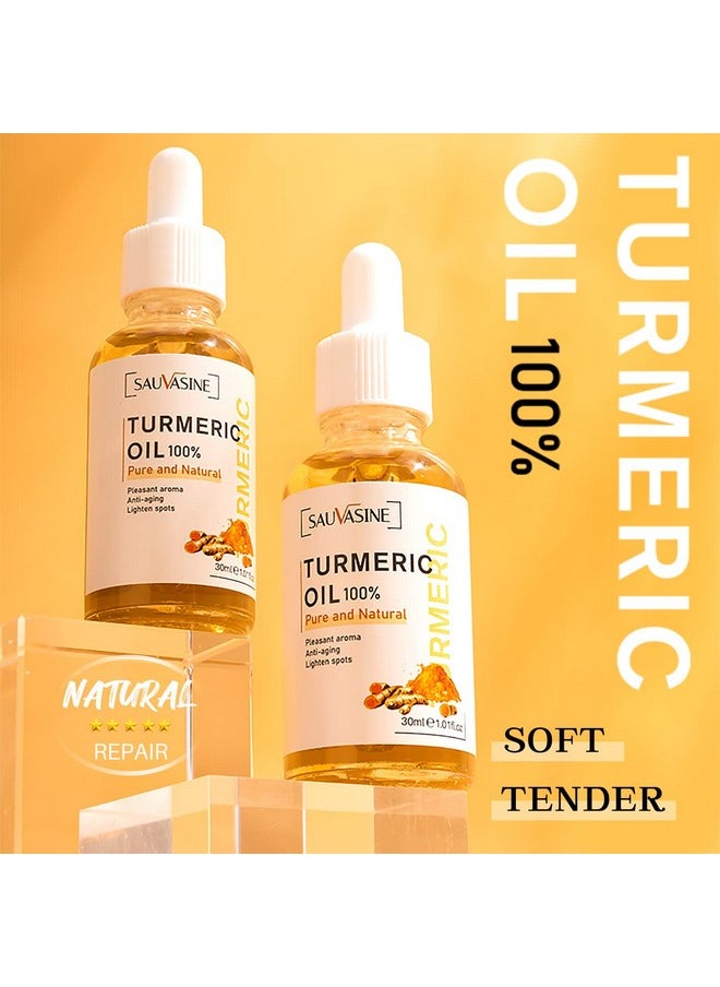 Lanthome Turmeric Oil For Faceturmeric Root Extract With Ascorbic Acid Moisturizing Rejuvenatingsoothing Repair Skindark Spot Remover For Face (2Pcs)  - Image 2