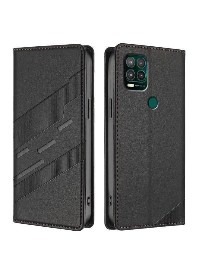 اس-توب جراب لهاتف Motorola Moto G Stylus 5G 2021، جراب هاتف جلدي عتيق متعدد الوظائف منقوش - Image 2