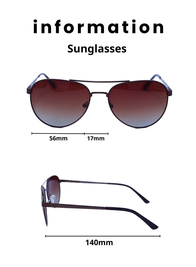 Baleno "Aviator Sunglasses with Polarized UV Protection Lenses – Lightweight, Durable Metal Frame for Men & Women, Perfect for Driving, Travel, and Outdoor Activities"  - Image 5