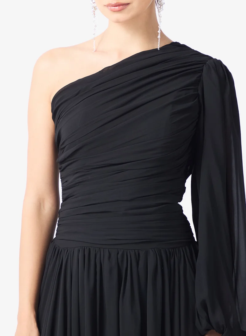 Namshi x  One Shoulder Draped Dropwaist Dress for Women | Best Price UAE