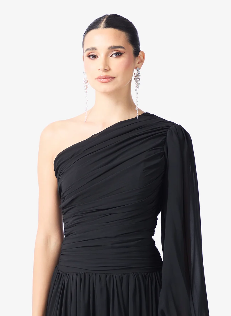Namshi x  One Shoulder Draped Dropwaist Dress for Women | Best Price UAE