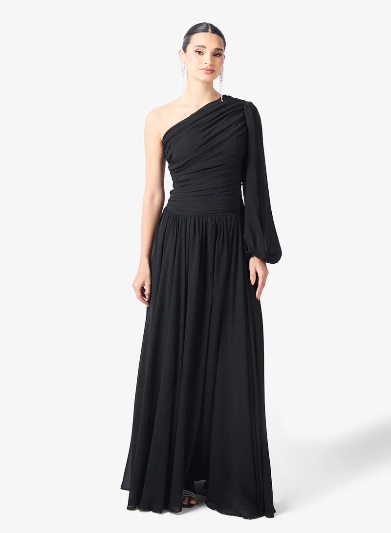 Namshi x  One Shoulder Draped Dropwaist Dress for Women | Best Price UAE