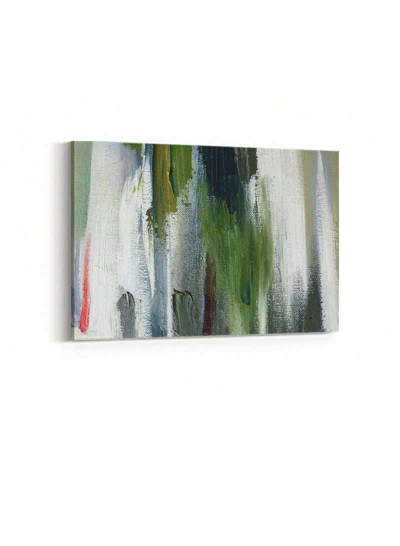 LOWHA Framed Canvas Wall Art Stretched Over Wooden Frame, Abstract Landscape Orientatio Painting, For Home, Living Room, Office Decor - Image 1