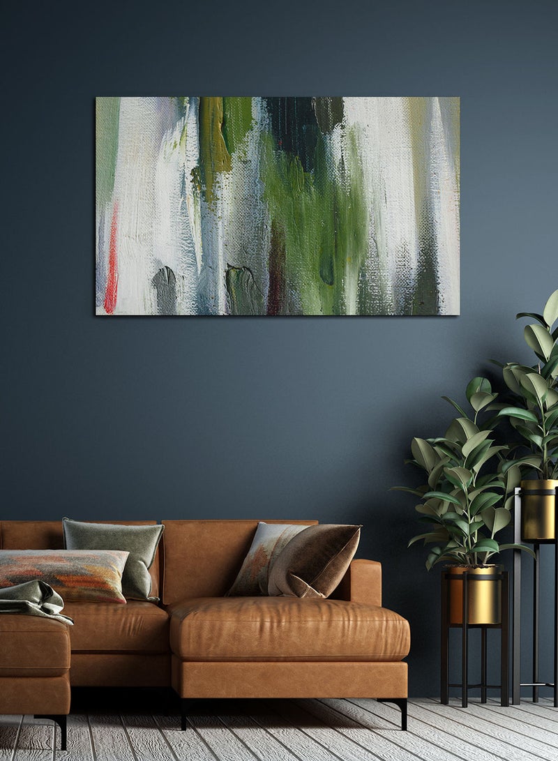 LOWHA Framed Canvas Wall Art Stretched Over Wooden Frame, Abstract Landscape Orientatio Painting, For Home, Living Room, Office Decor - Image 2