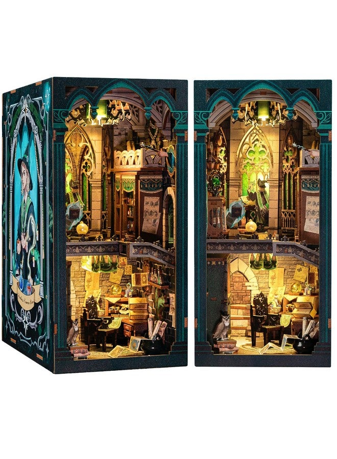 CUTEBEE Book Nook Kit - DIY Miniature House Dollhouse Kit for Adult and Teens, Booknook Bookshelf Decor Alley Model Build with LED Light, Gifts for Family and Friends (Darkness Common Room) - Image 1