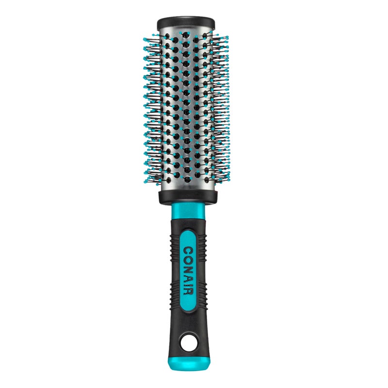 Conair Grip & Style Round Brush, Nylon Bristle Hair Brush for Blowout Styling, For Medium to Long Lengths, Ideal for Curly Hair - Image 1