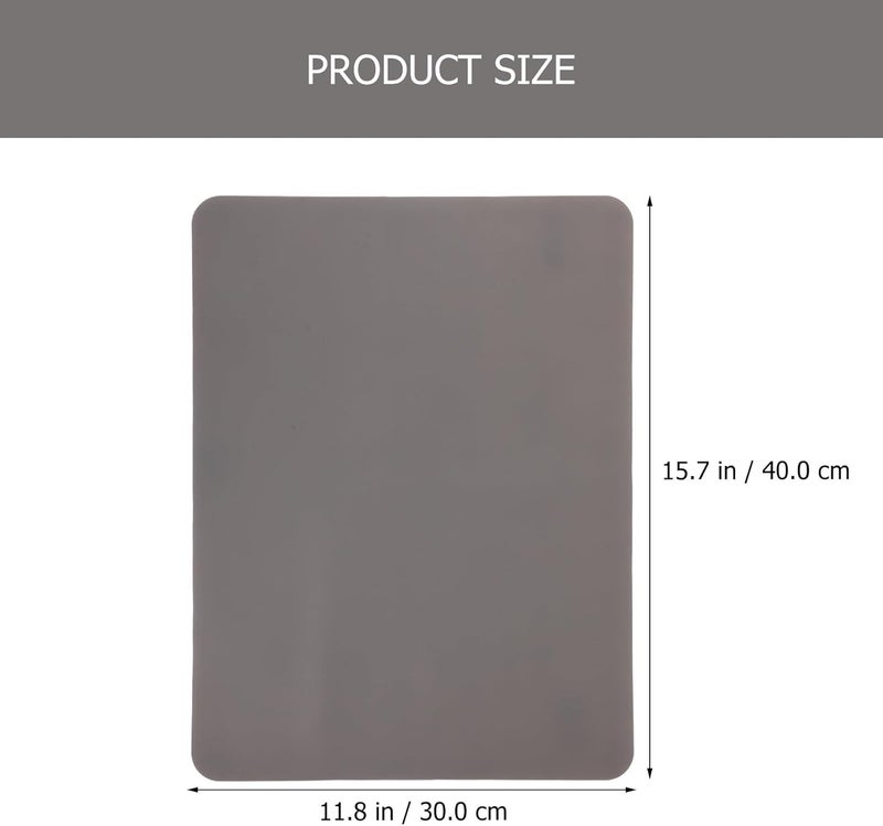 Silicone Kneading Dough Mat and Fondant Rolling Pad 40x30cm Heat Resistant Non-slip Baking Mat for Kitchen Countertop Pastry Baking with Matte Bottom Gray - Image 2