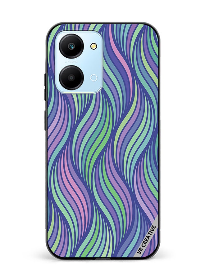 VR CREATIVE Protective Case Cover For Honor Play7T Strips Design Multicolour - Image 1