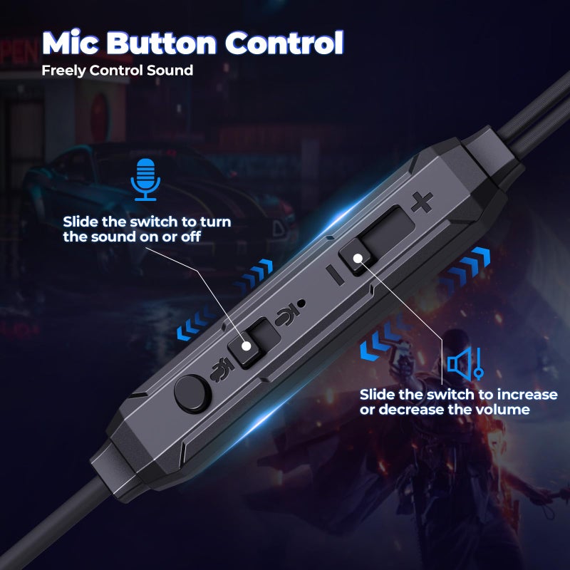 VersionTECH. Wired Gaming Earbuds with Mic, in-Ear Gaming Earphones with Dual Audio Drivers, in-Line Controls, HiFi Noise Cancelling Headphones for PC, Nintendo Switch, Xbox Series X|S, PS5, PS4 - Image 5