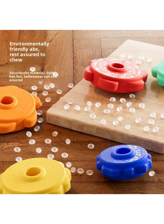 Rainbow Turn Turn Music Stacking Music Color Stacking Circle 1-3 Year Old Baby Turn Tower Educational Early Education Toy-Color:Four-story Rainbow Tower [mail Order Box]  - Image 4
