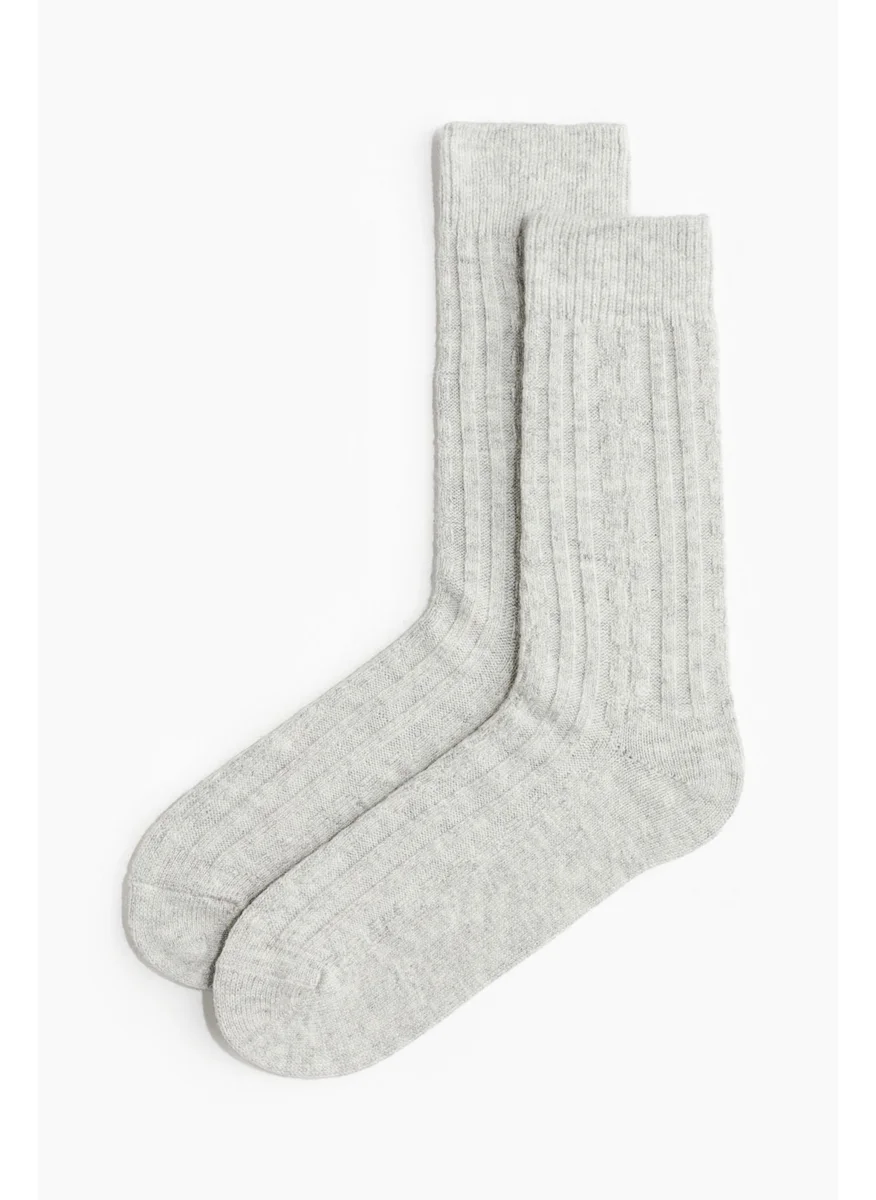 اتش اند ام Mixed-Knit Socks