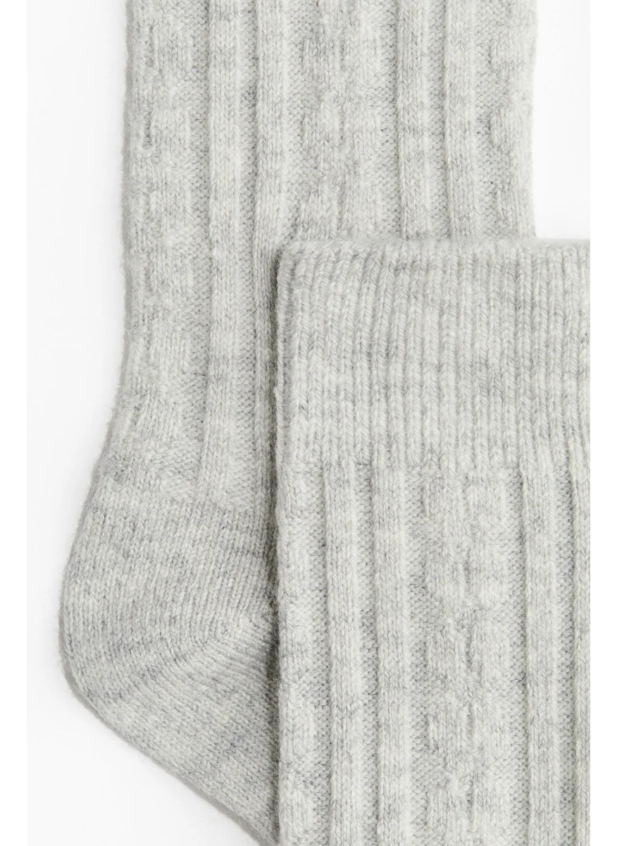 اتش اند ام Mixed-Knit Socks
