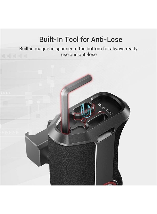 SmallRig Push-Button Rotating NATO Handle, Quick Release Handgrip for DLSR Camera Cage Kit, w/ Built-in NATO Rail, Left Side - 3260