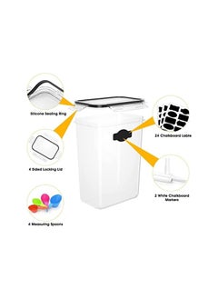 X spring Food Storage Container Set 16 Pcs Clear Food Storage Container With Lid Cereal And Snack Containers With Lables And Small Spoon For Kitchen Pantry Organization And Storage  - Image 3
