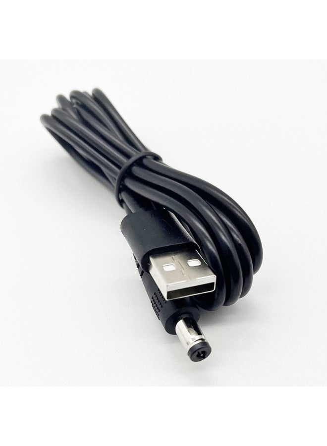 Direct Supply DC Line USB To 5521 Male DC Elbow Peeling Solder USB Revolution DC Feeder Charging Line-Color:Black  - Image 2
