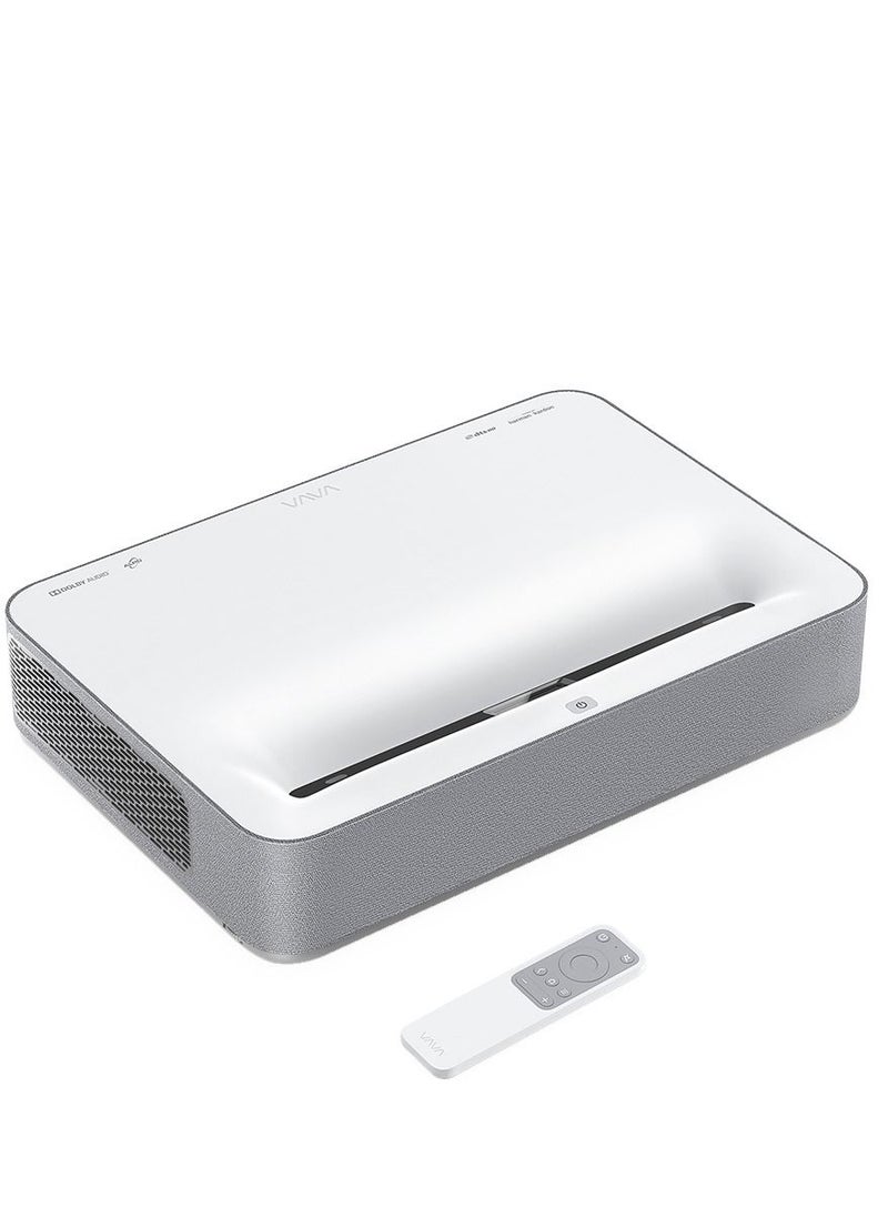 VAVA - 4K Projector Ultra-Short Throw Smart Laser TV 2500 Lumens 150-inch White - Image 1