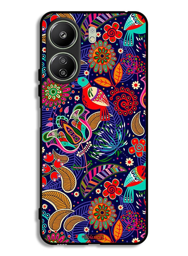 Tolwak Xiaomi Redmi 13C Protective Case Cover Birds And Floral Pattern - Image 1