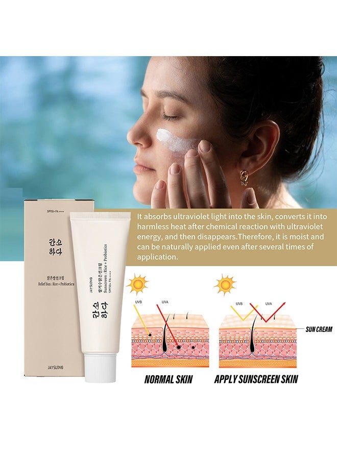 Rice Probiotic Protective Cream SPF50+, Refreshing Moisturizing and Non-Sticky Sunscreen Cream, Anti-UV Facial Sunscreen - 50ML - pzsku/Z829CB3A291E491694A07Z/45/_/1729837401/a70736c8-7a47-44cf-87b1-85e4ed4c5ec6