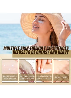Jaysuing Rice Probiotic Protective Cream SPF50+, Refreshing Moisturizing and Non-Sticky Sunscreen Cream, Anti-UV Facial Sunscreen - 50ML  - Image 5