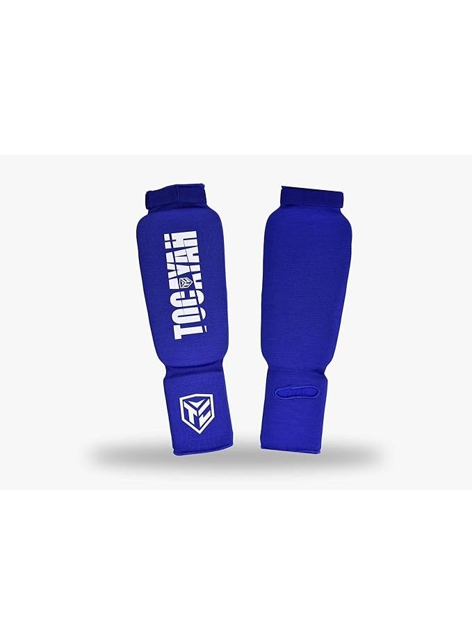 TOCAYAH Shin Instep Guards | Lightweight Cotton Elastic Shin Guards for MMA, Muay Thai & Kickboxing | Beginner Training Shin & Foot Protection Gear - Image 2