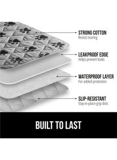 Gorilla Grip Gorilla Grip Washable Puppy Pads, 34x21 Pack of 2, Slip Resistant Dog Crate Mat, Waterproof Cloth Pee Pad for Training Puppies in Playpen, Reusable Pet Incontinence Blanket, Protects Sofa, Furniture  - Image 2