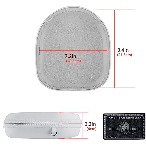 Geekria Shield Headphones Case Compatible with JBL Tune 770/760/750NC, Tune 720BT, Live 770NC, Replacement Hard Shell Travel Carrying Bag with Cable Storage (White) - Image 4