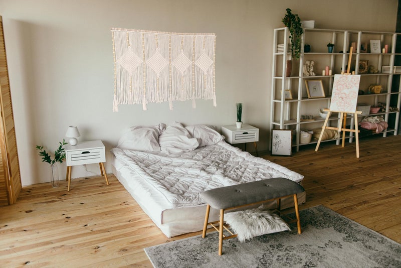 kiido Large Macrame Wall Hanging 47"Ã—33" Boho Tapestry Woven Wall Decor- Cotton Tassel Macrame Curtain Beige Chic Bohemian Wall Art for Home Living Room Bedroom Dorm Wedding (Includes Hanging Rod) - Image 4