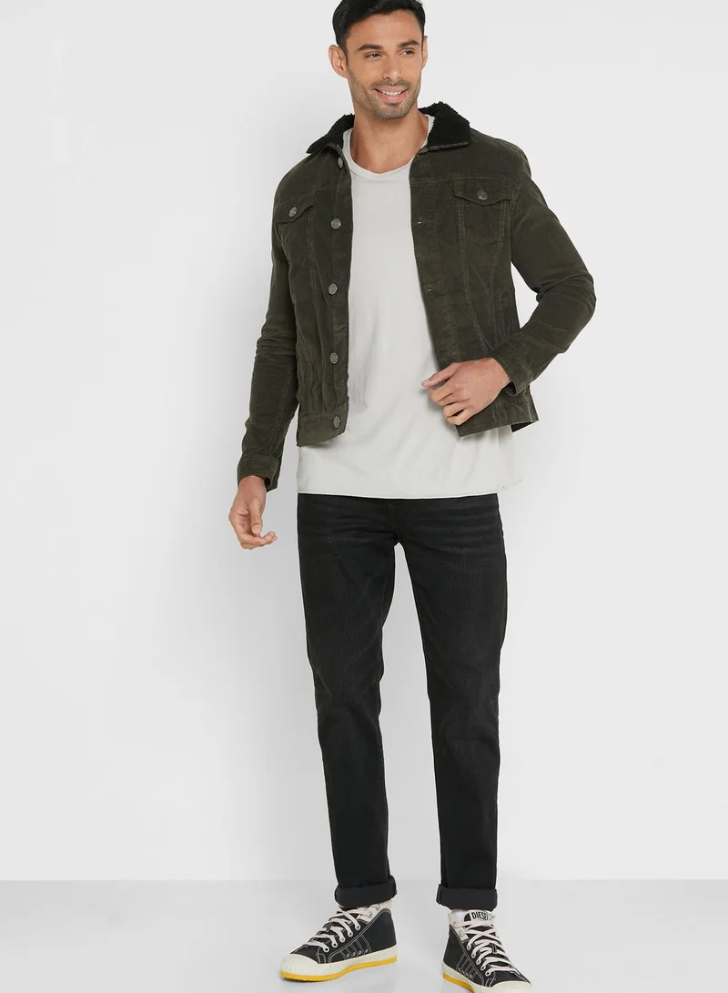 BRAVE SOUL Borg Collar Cord Jacket
