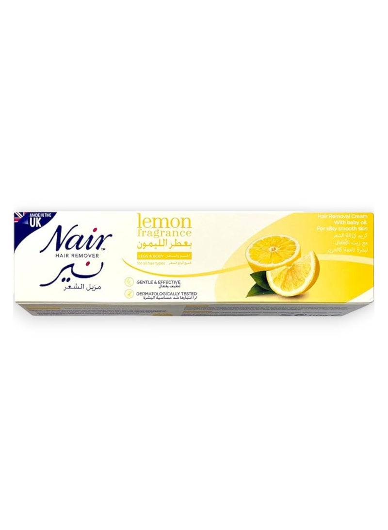 Nair عطر الليمون، كريم إزالة الشعر مع زيت الأطفال، 110 جرام - Image 1