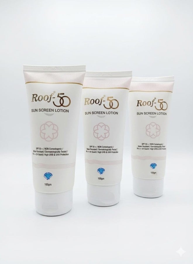 ROOF SUN SCREEN LOTION SPF 50 (PACK OF 3) - Image 1